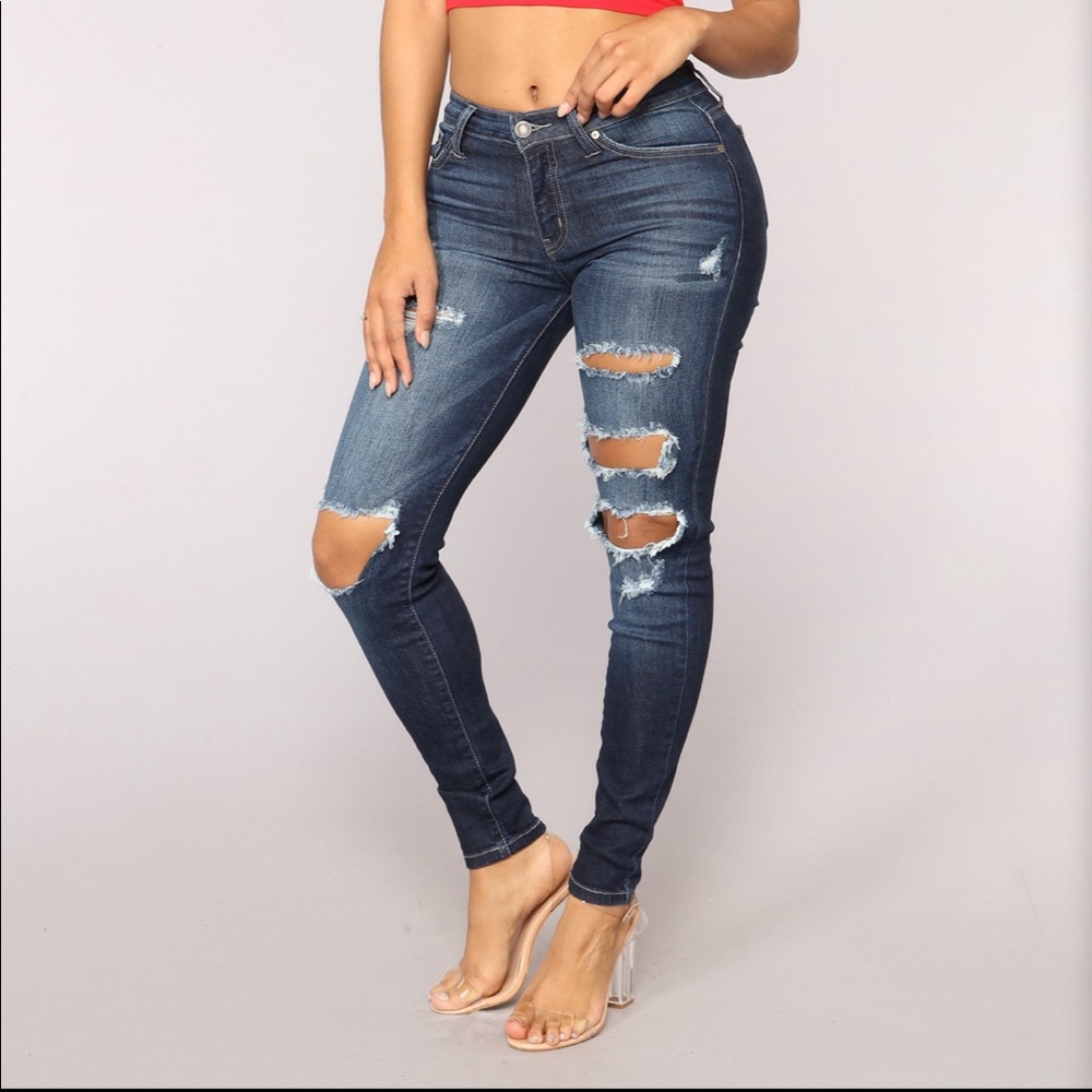 SOLD Fashion Nova Distressed Jeans